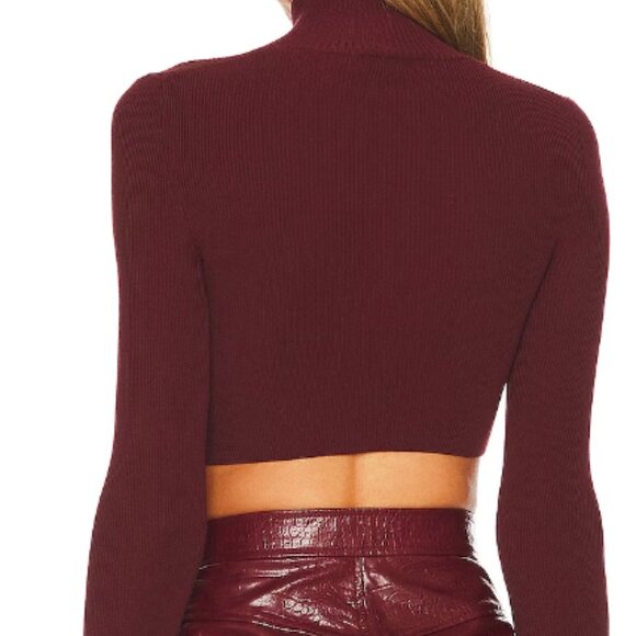 Women's NBD Cara Cropped Knit Mock Neck Long Sleeve (Revolve) - Size S - Picture 3 of 5